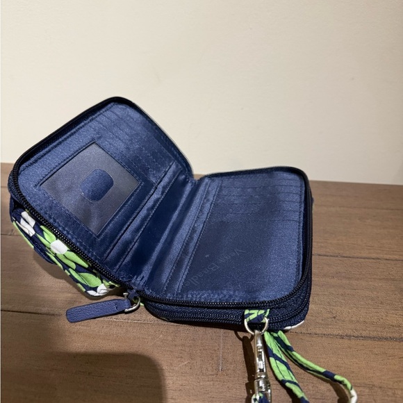 Vera Bradley Blue and Green Floral Clutch Wristlet - Picture 6 of 6
